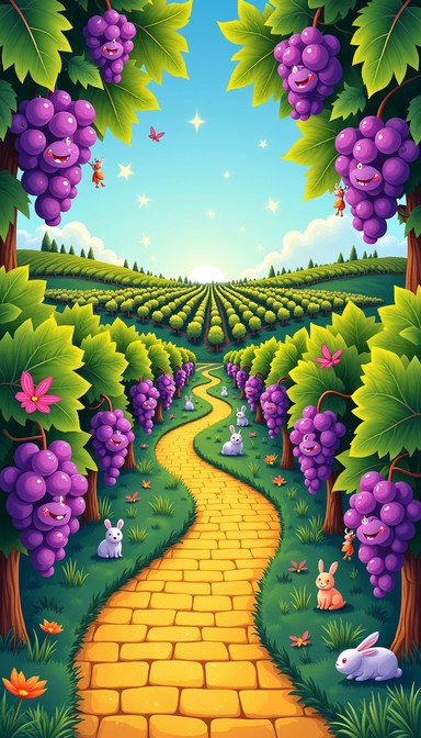 Free Enchanted Grape Path Image - Vineyard, Whimsical, Magical ...