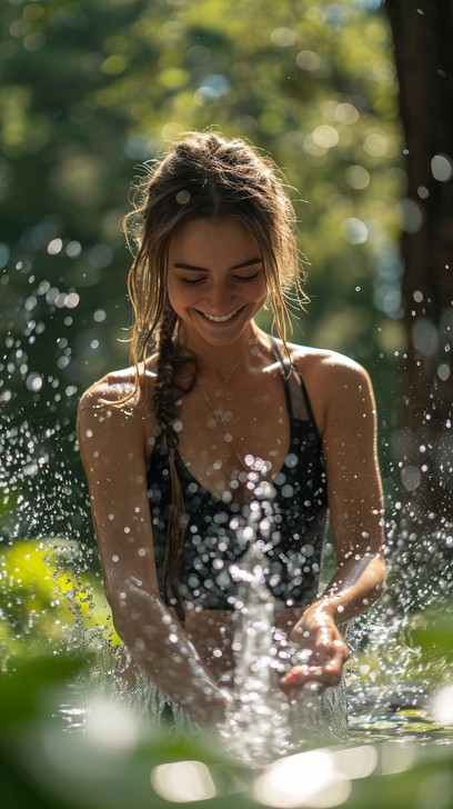 Female Splash Free Splashing Water Play Image - Woman, Water, Nature | Download at ...
