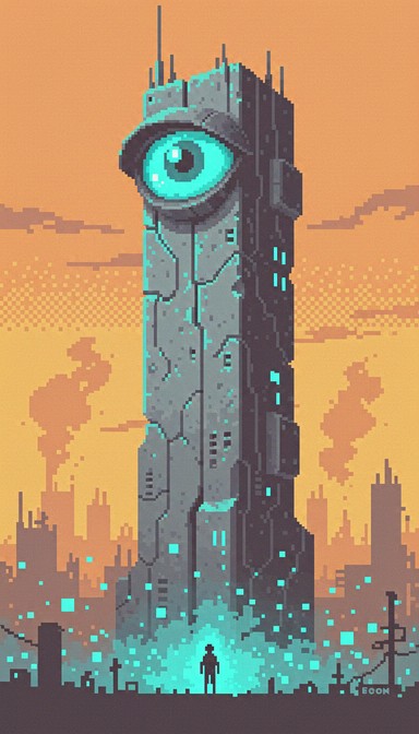 Free Dystopian Pixel Future Image - Cyberpunk, Dystopian, Surveillance ...