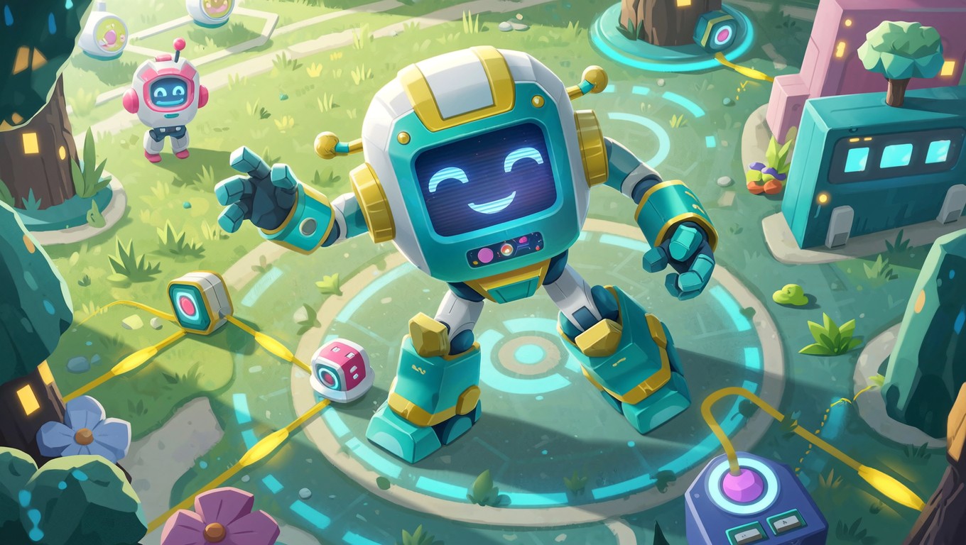 Free Friendly Robot Playground Image - Robot, Technology, Playground ...