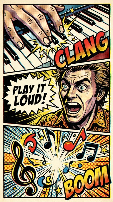 Free Musical Comic Explosion Image - Piano, Music, Performance ...