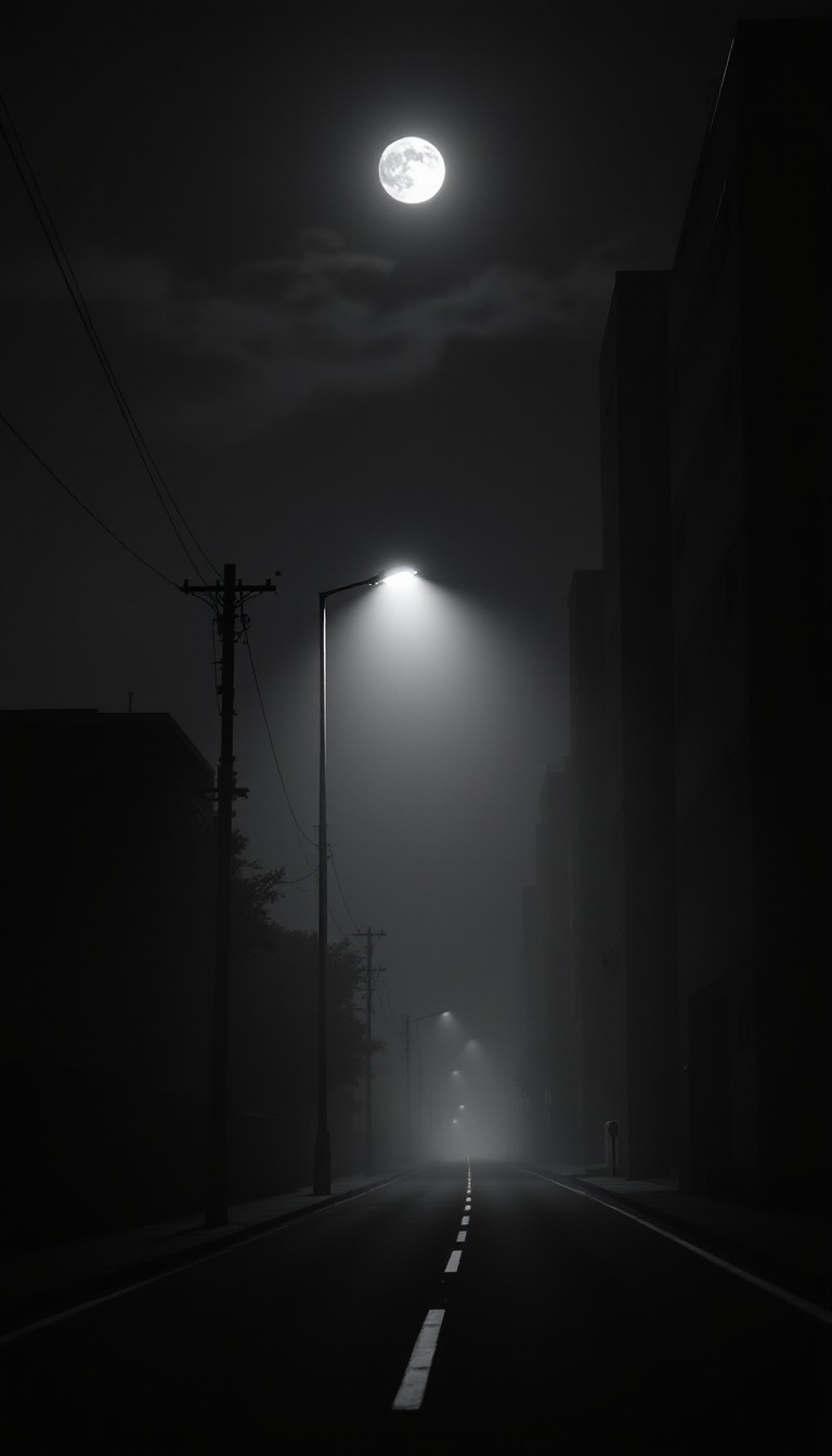 Free Moonlit Foggy Street Image - Fog, Moonlight, Urban | Download at ...