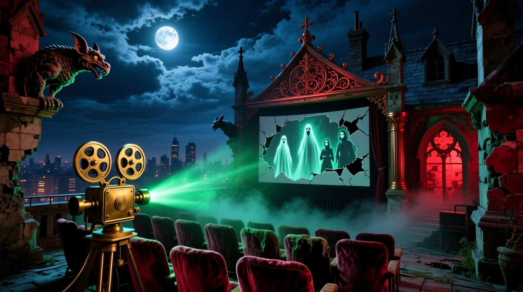 Free Haunted Rooftop Theater Image - Haunted, Cinema, Gothic | Download ...
