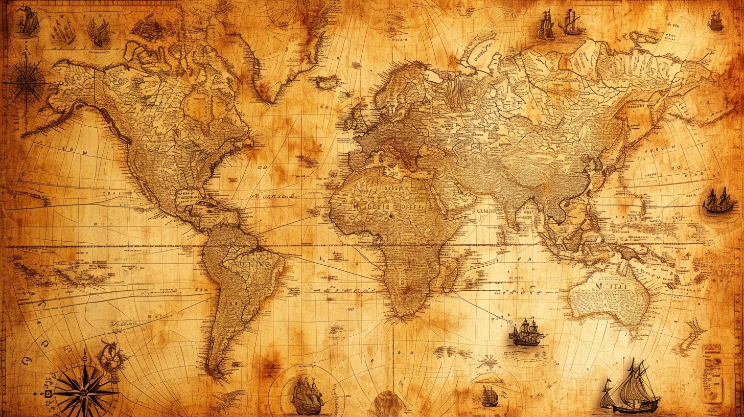 Map Photo Free Vintage World Map Image - Map, World, Vintage | Download at StockCake