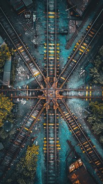 Free Intricate Railway Junction Image - Aerial, Railway, Junction ...