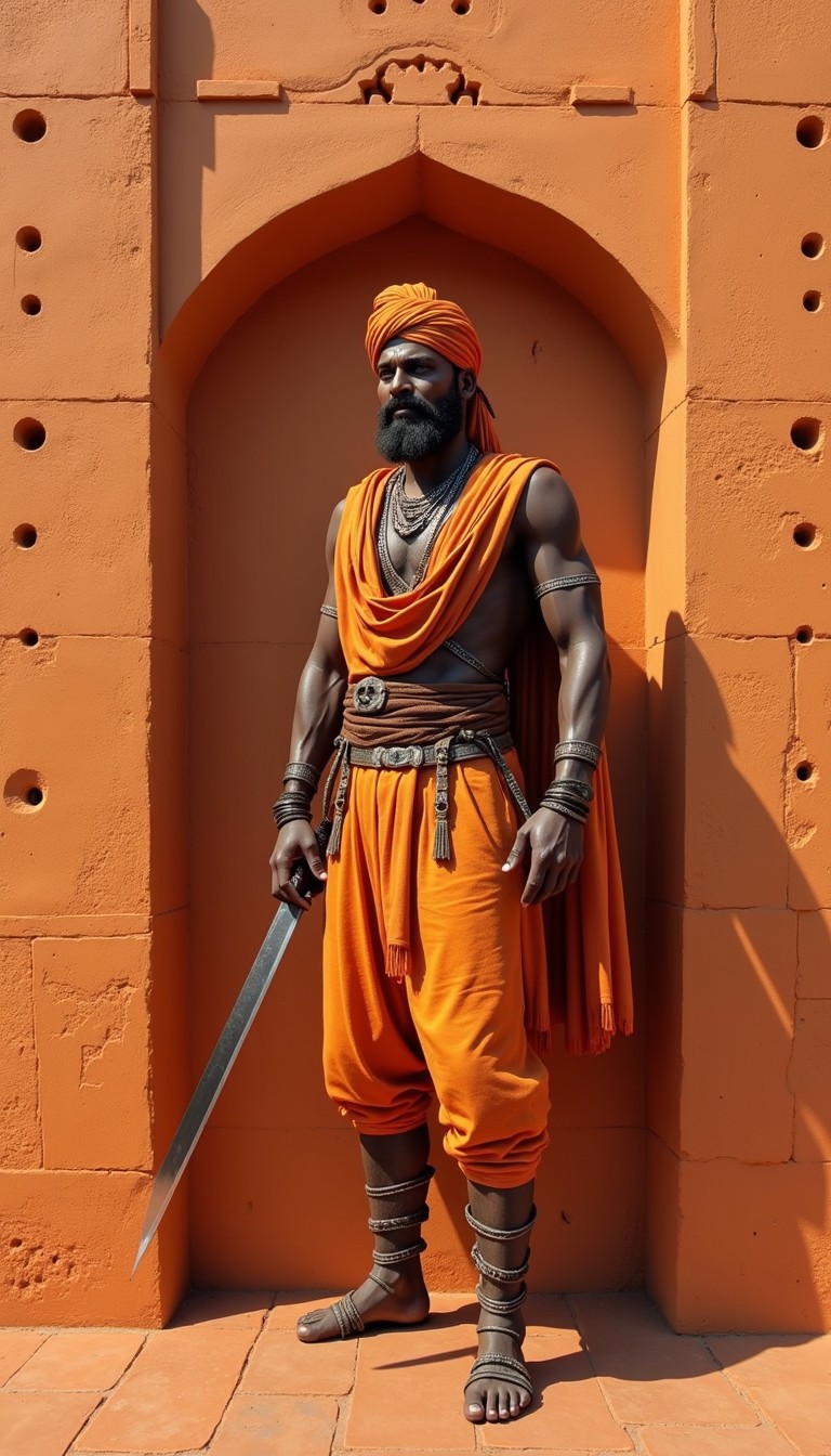 Free Traditional Fort Guardian Image - Warrior, Saffron, Traditional ...