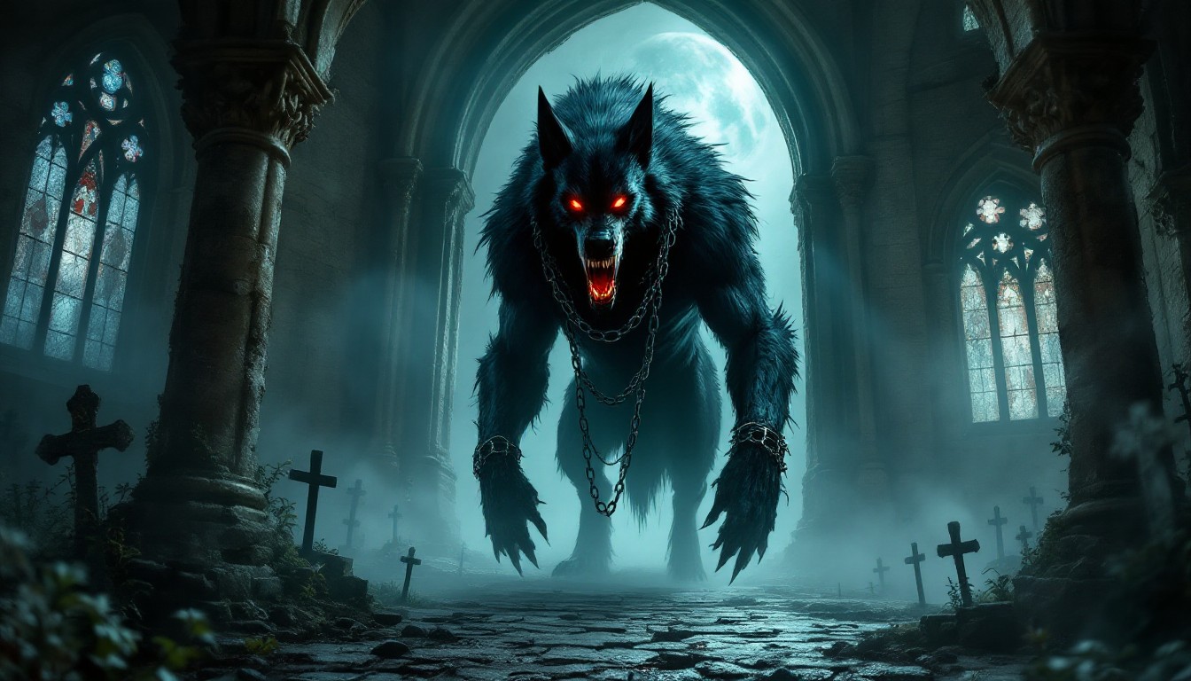 Hell Wolves Free Hellhound Haunts Cathedral Image - Werewolf, Cathedral, Gothic ...