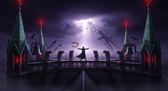 Disturbed Shadow Free Gothic Sky Summoner Image - Gothic, Cathedral, Silhouette ...