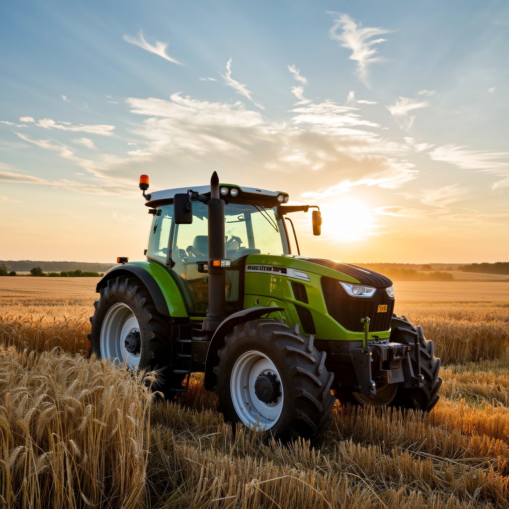 Free Sunset Harvest Tractor Image - Tractor, Farming, Agriculture ...