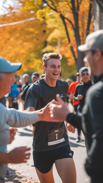Smiling Running Around Free Marathon Runner Smiling Image - Autumn, Marathon, Smiling ...