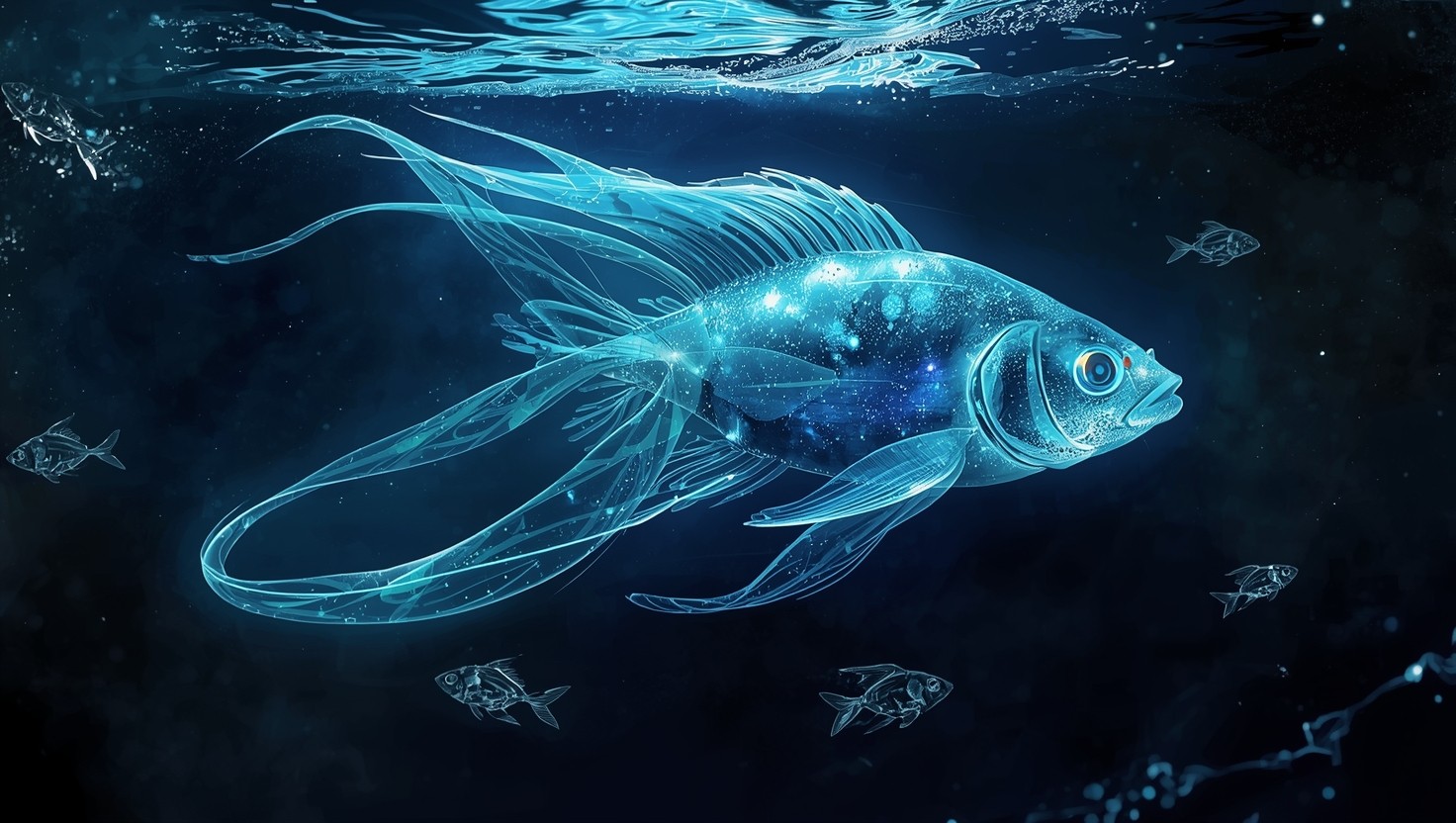 Free Cosmic Fish Glows Image - Bioluminescent, Fantasy, Fish | Download ...