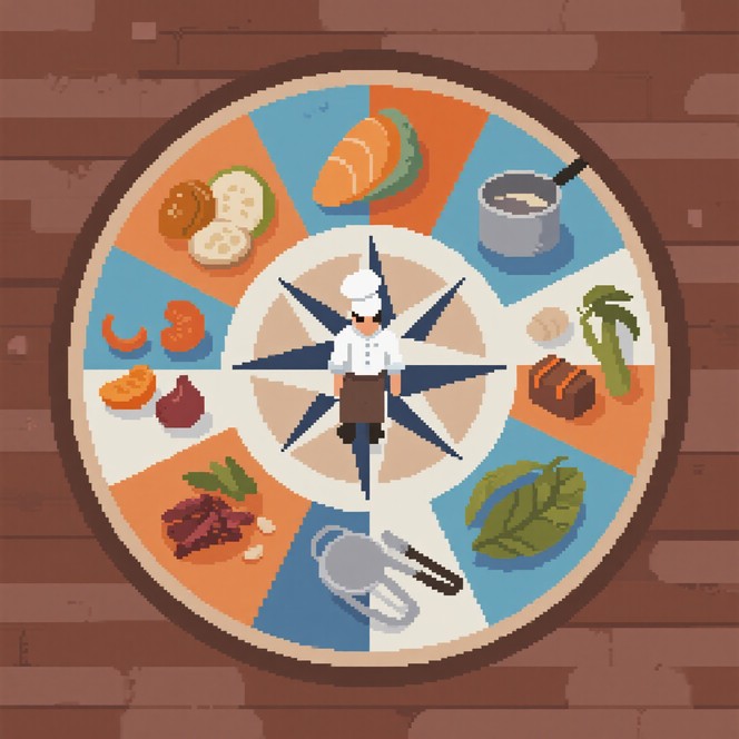Free Culinary Compass Guide Image - Food, Cooking, Illustration ...