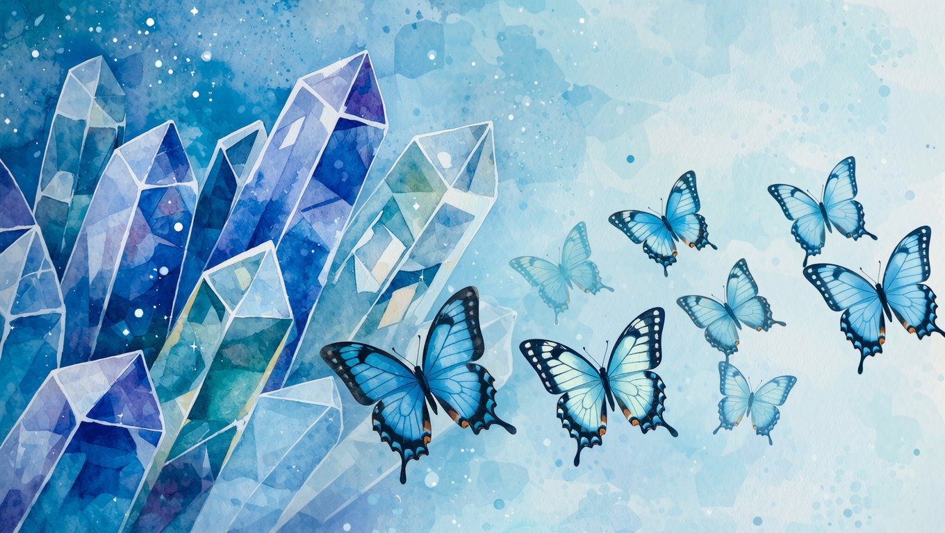 Free Blue Crystal Evolution Image - Butterflies, Crystals, Blue ...