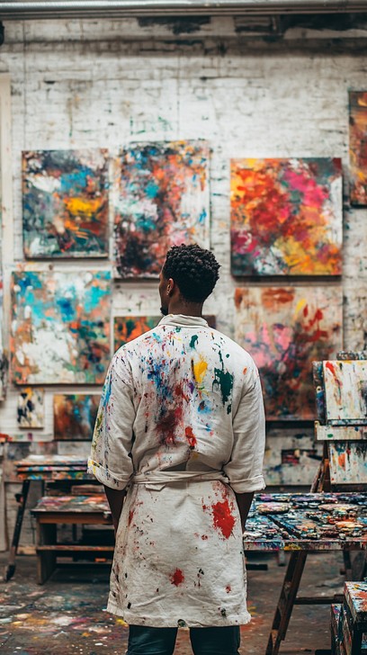 Artist L Free Artist in Studio Image - Artist, Studio, Paint | Download at StockCake
