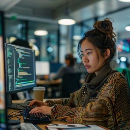 Free Focused Coding Session Image - Technology, Programmer, Office ...