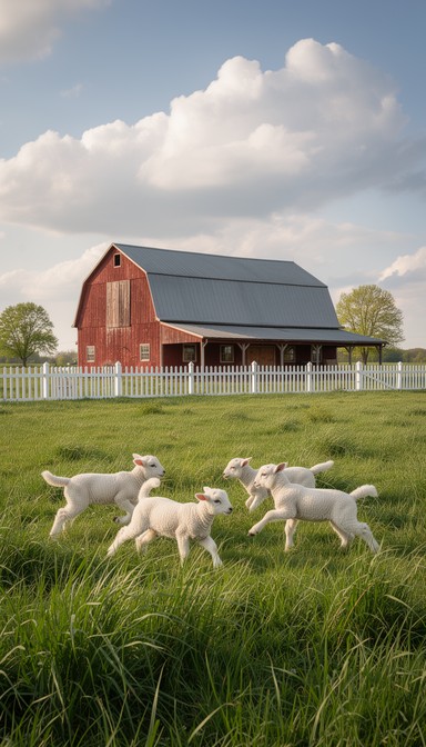 Free Spring Farm Awakening Image - Farm, Barn, Lambs | Download at ...
