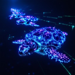 Free Neon Turtle Matrix Image - Cyberpunk, Turtle, Neon | Download at ...