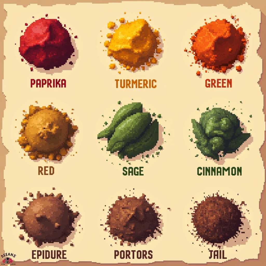 Free Spices In Pixels Image - Spices, Pixelart, Culinary | Download at ...