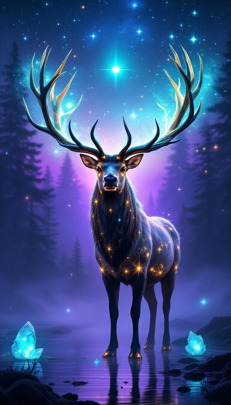 Magic Elk Free Cosmic Elk Magic Image - Elk, Fantasy, Magical | Download at StockCake