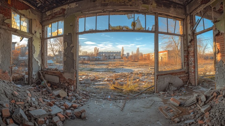 Free Sunset Amidst Ruins Image - Sunset, Ruins, Decay | Download at ...