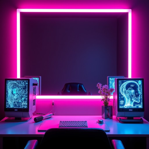 Free Neon Battlestation Setup Image - Battlestation, Neon, Pink ...