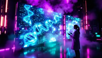 Free Holographic DNA Analysis Image - Futuristic, Laboratory ...