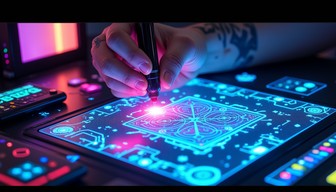 Free Digital Magic Creation Image - Futuristic, Holographic, Cyberpunk ...