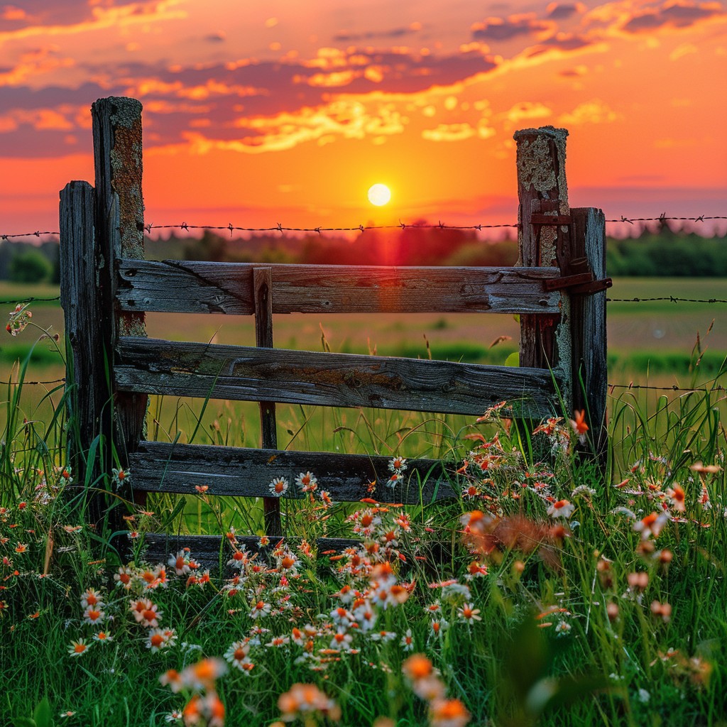 Free Sunset Field Bench Image - Sunset, Bench, Field | Download at ...