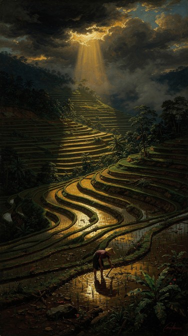 Free Golden Rice Terraces Image - Terraces, Rice, Farmer | Download at ...