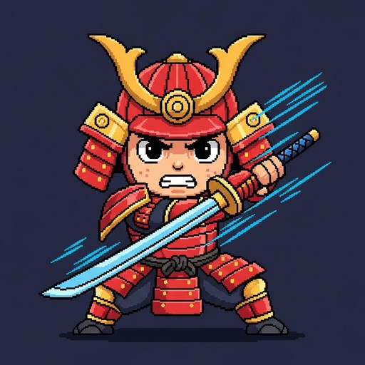 Free Pixel Samurai Warrior Image - Samurai, Warrior, Chibi | Download ...