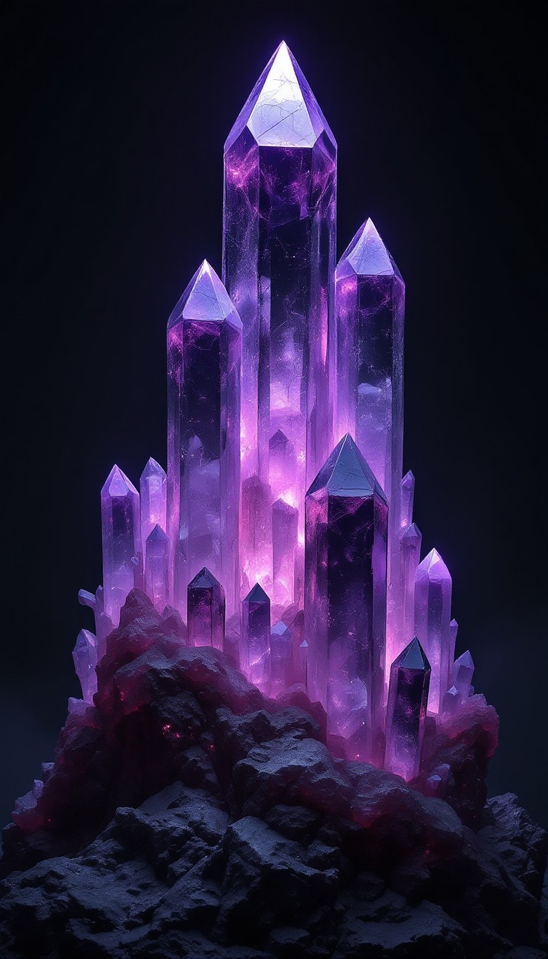 Free Glowing Purple Crystals Image - Crystal, Purple, Gothic | Download ...