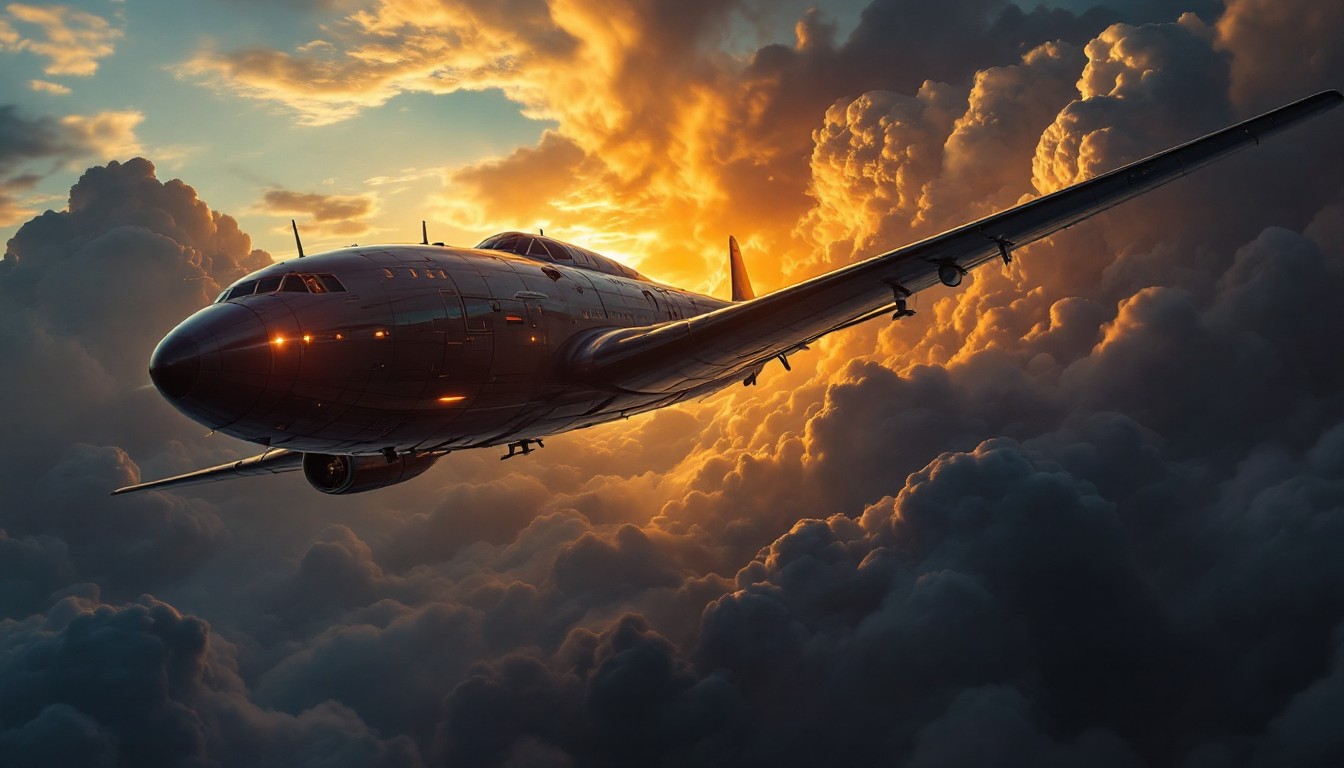 Free Sunset Sky Flight Image - Aircraft, Sunset, Clouds | Download at ...