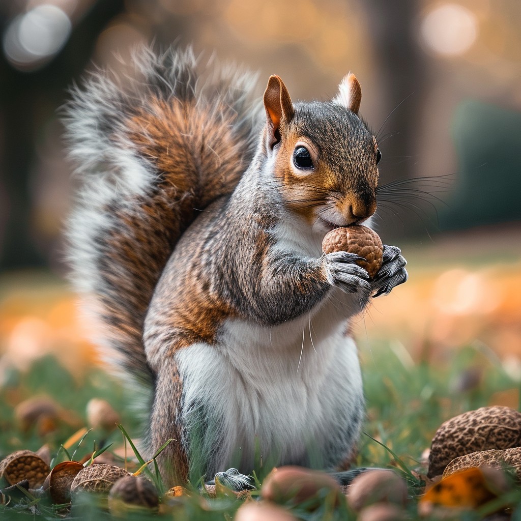 Free Squirrel Snacking Serenely Image - Squirrel, Autumn, Nature ...