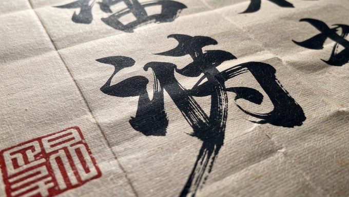 Free Brushed Chinese Character Image - Calligraphy, Chinese, Character ...