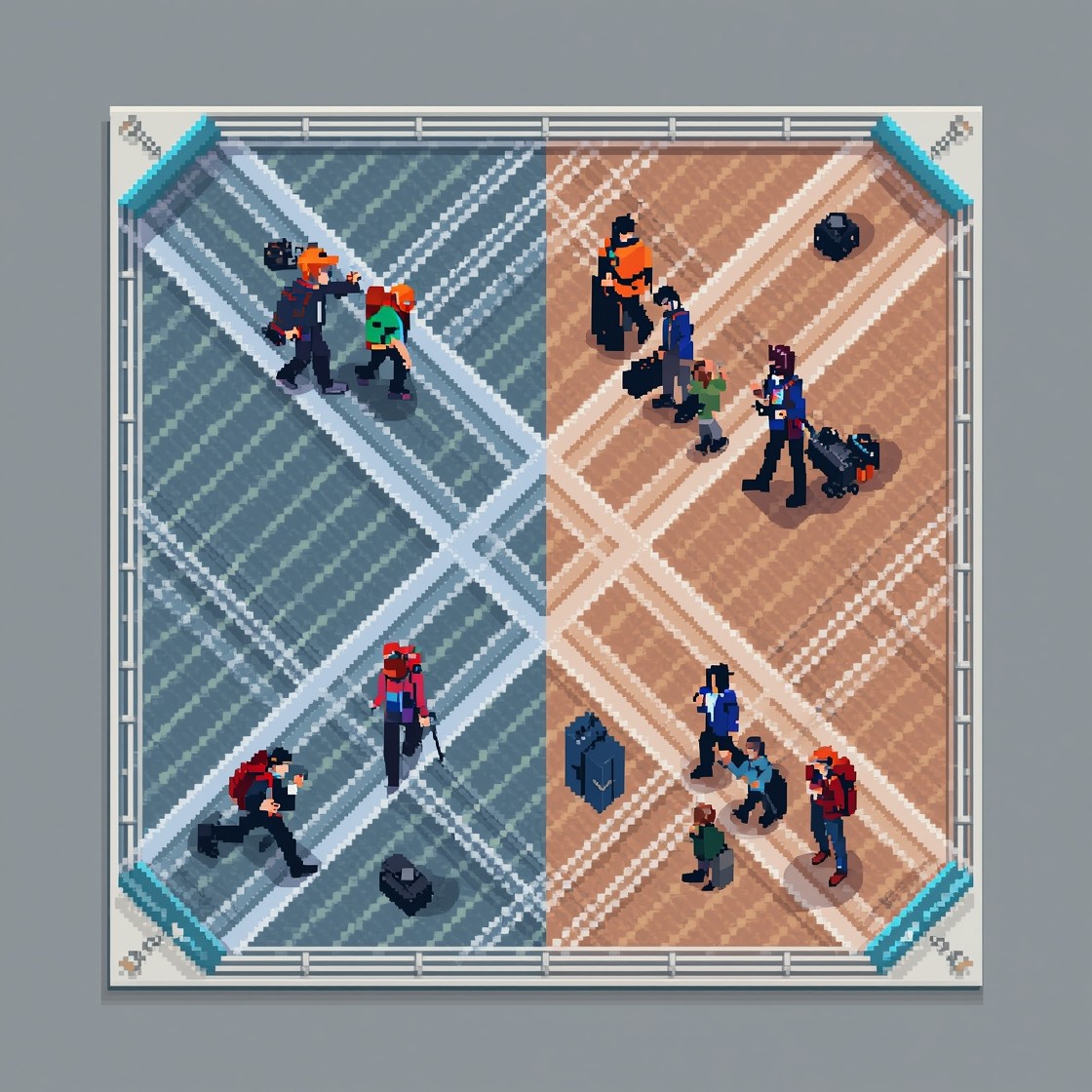 Free Travelers Crossing Paths Image - Isometric, Pixel, Travelers ...