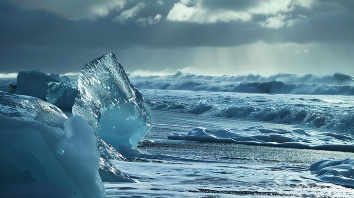 Free Icy Arctic Vista Image - Ice, Ocean, Sunlight | Download at StockCake