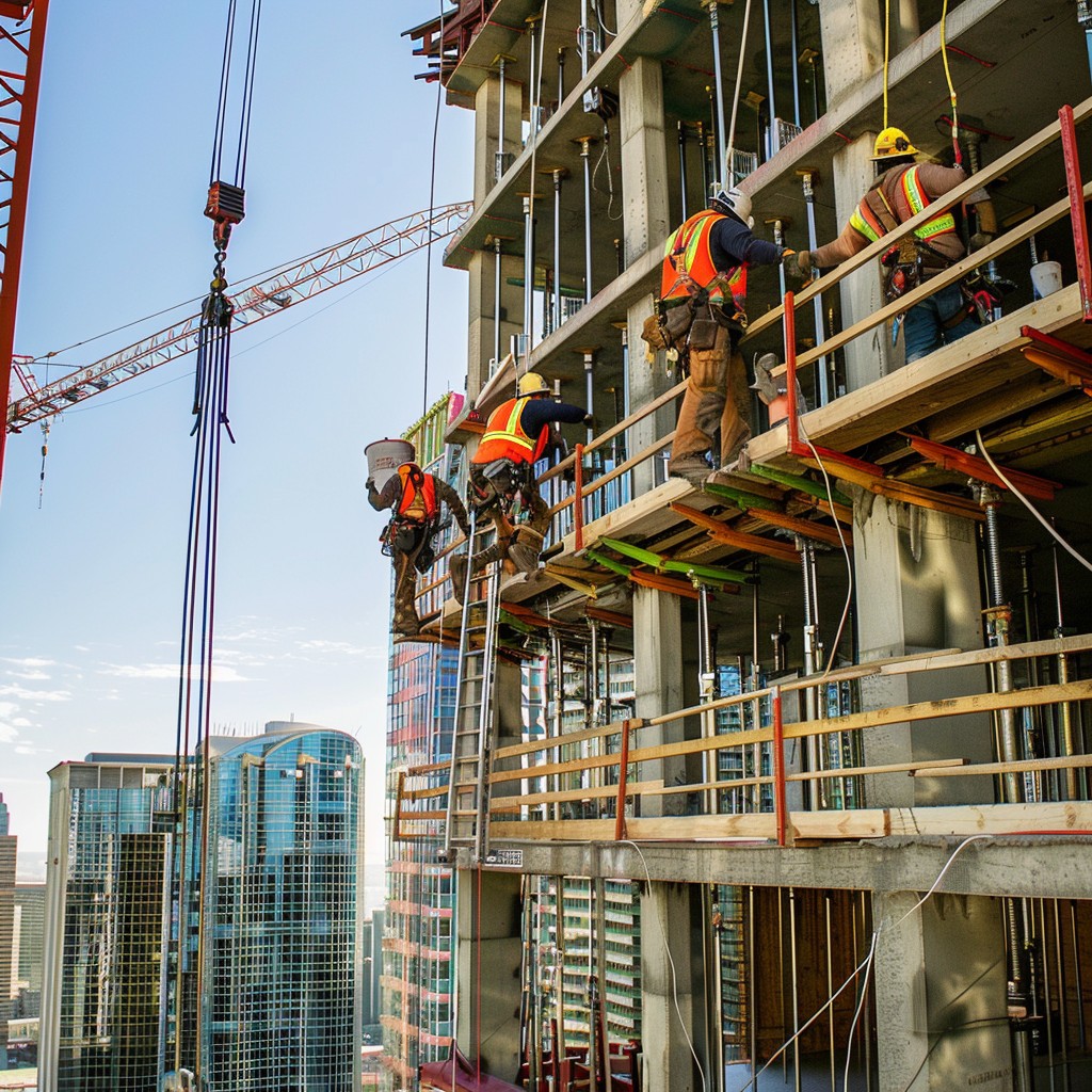 High Rise Building Contracting Free High-rise Construction Site Image - Construction, Workers ...