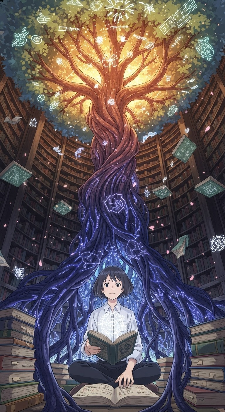 Powerful Wisdomtree Cartoon Free Wisdom Tree Awakening Image - Library, Magical, Tree | Download at ...
