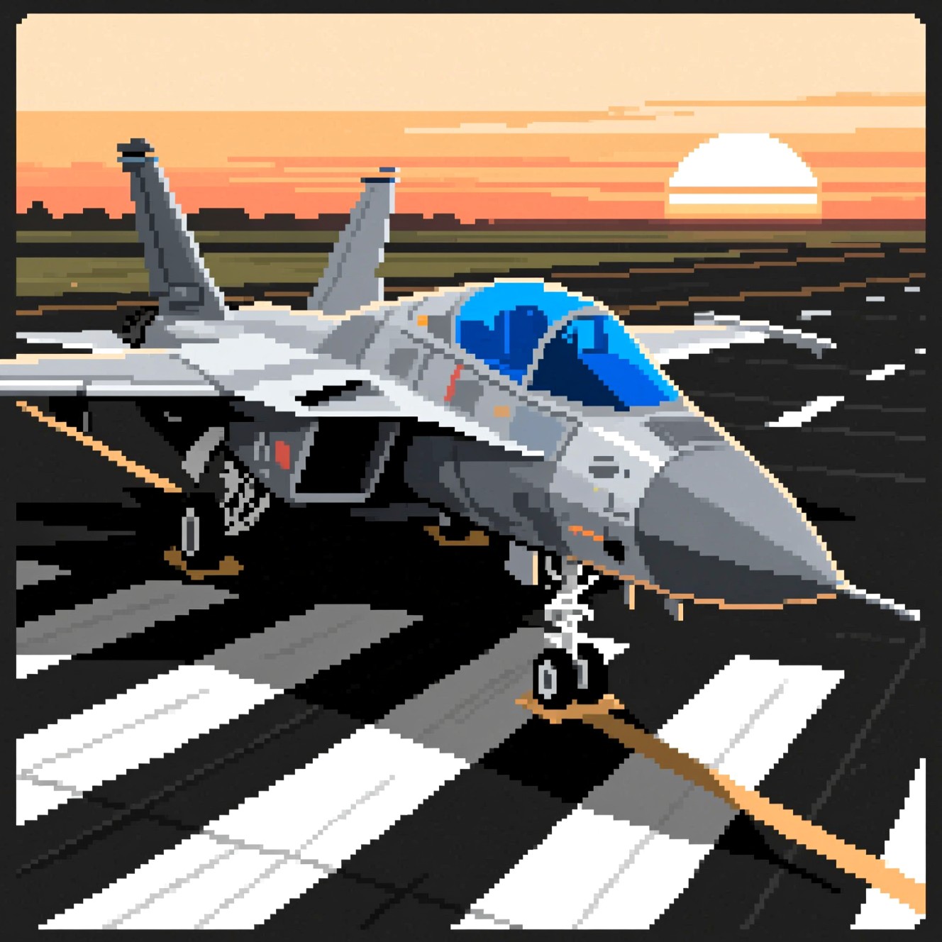 Free Pixelated Sunset Jet Image - Jet, Fighter, Aircraft | Download at ...