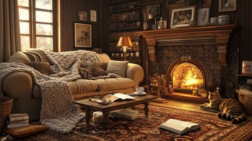 Fireside Rocking Chair Reading Free Cozy fireside reading Image - Cozy, Fireplace, Reading | Download ...
