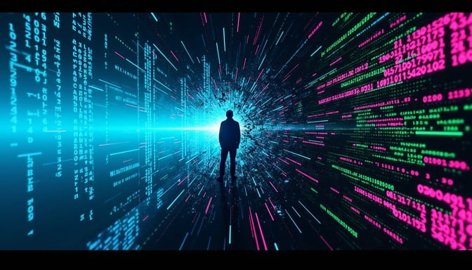 Free Digital Self Dissolving Image - Cyberpunk, Glitch, Silhouette ...