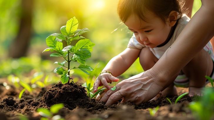 Download Child plants tree Image - Child, Nature, Planting | StockCake
