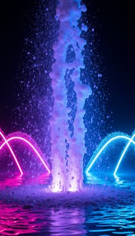 Free Neon Water Eruption Image - Fountain, Neon, Cyberpunk | Download ...