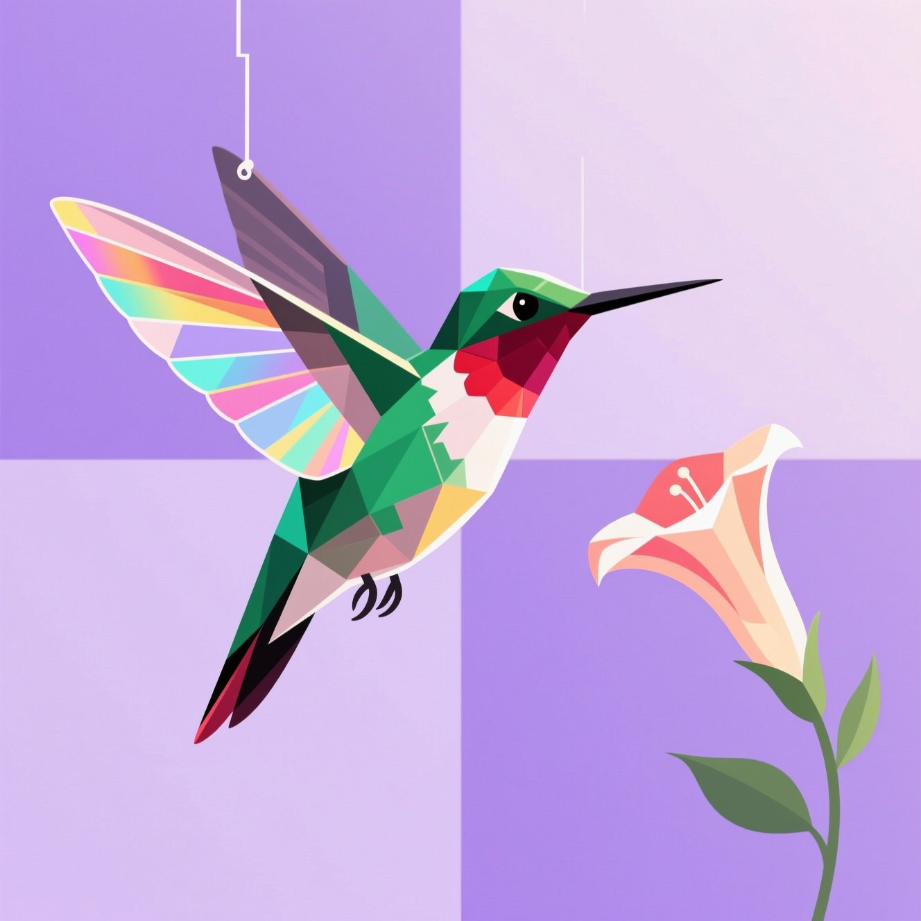 Hummingbird Geometry Free Geometric Hummingbird Art Photo - Hummingbird, Geometric ...