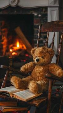 Fireside Rocking Chair Reading Free Teddy Fireside Reading Image - Teddy, Fireplace, Reading ...