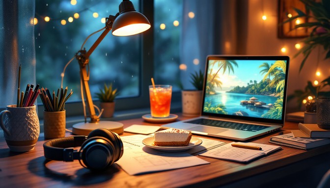 Free Cozy Study Vibes Image - Lofi, Study, Desk | Download at StockCake