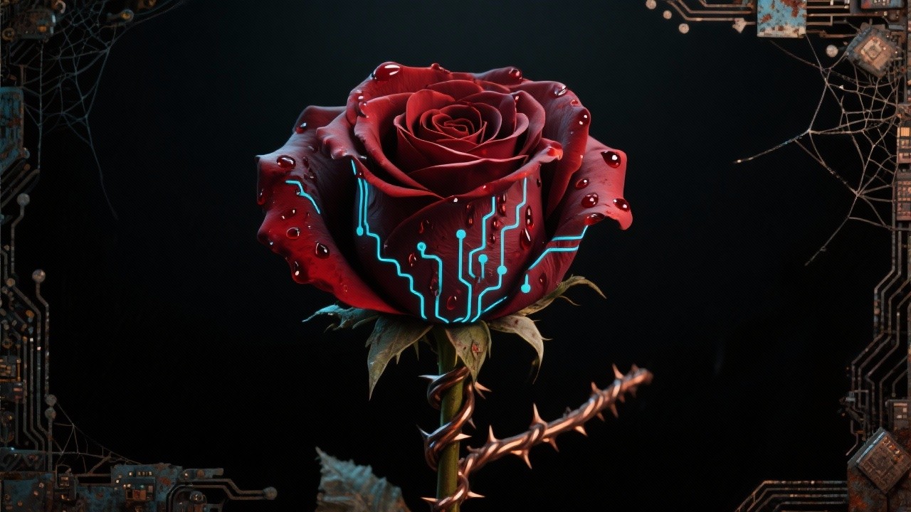 Free Cybernetic Gothic Rose Photo - Rose, Circuit, Gothic | Download at ...
