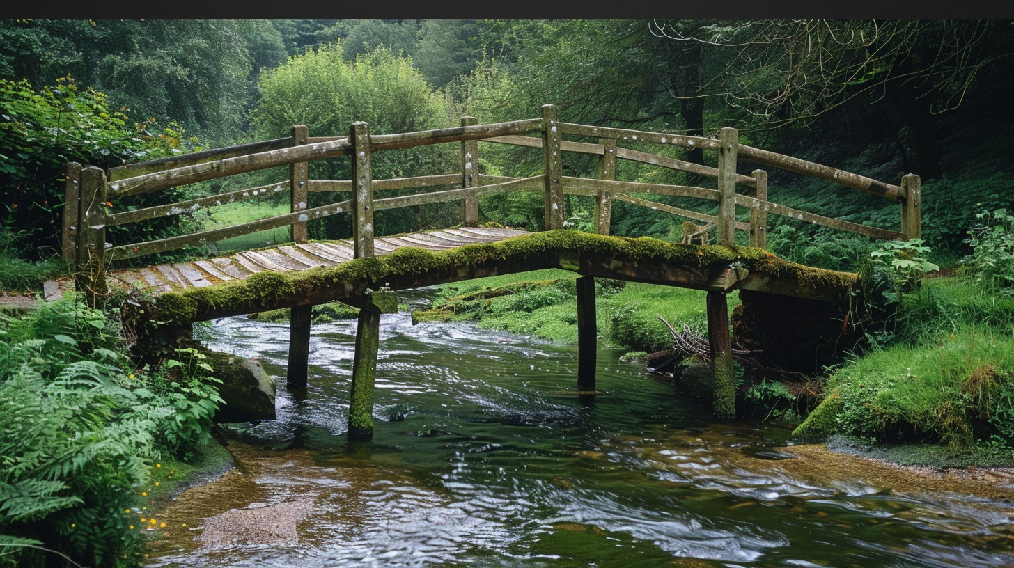 Free Rustic Wooden Bridge Image - Bridge, Wooden, Stream | Download at ...