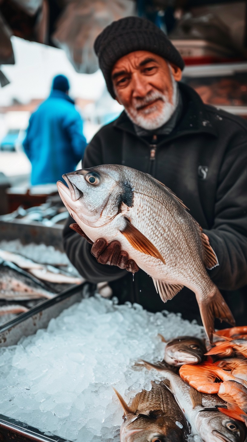 Free Fishmonger's Proud Display Image - Fishmonger, Seafood, Market ...