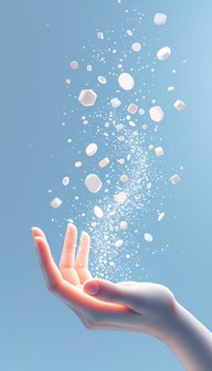 Free Releasing Digital Particles Image - Hand, Particles, Geometry ...